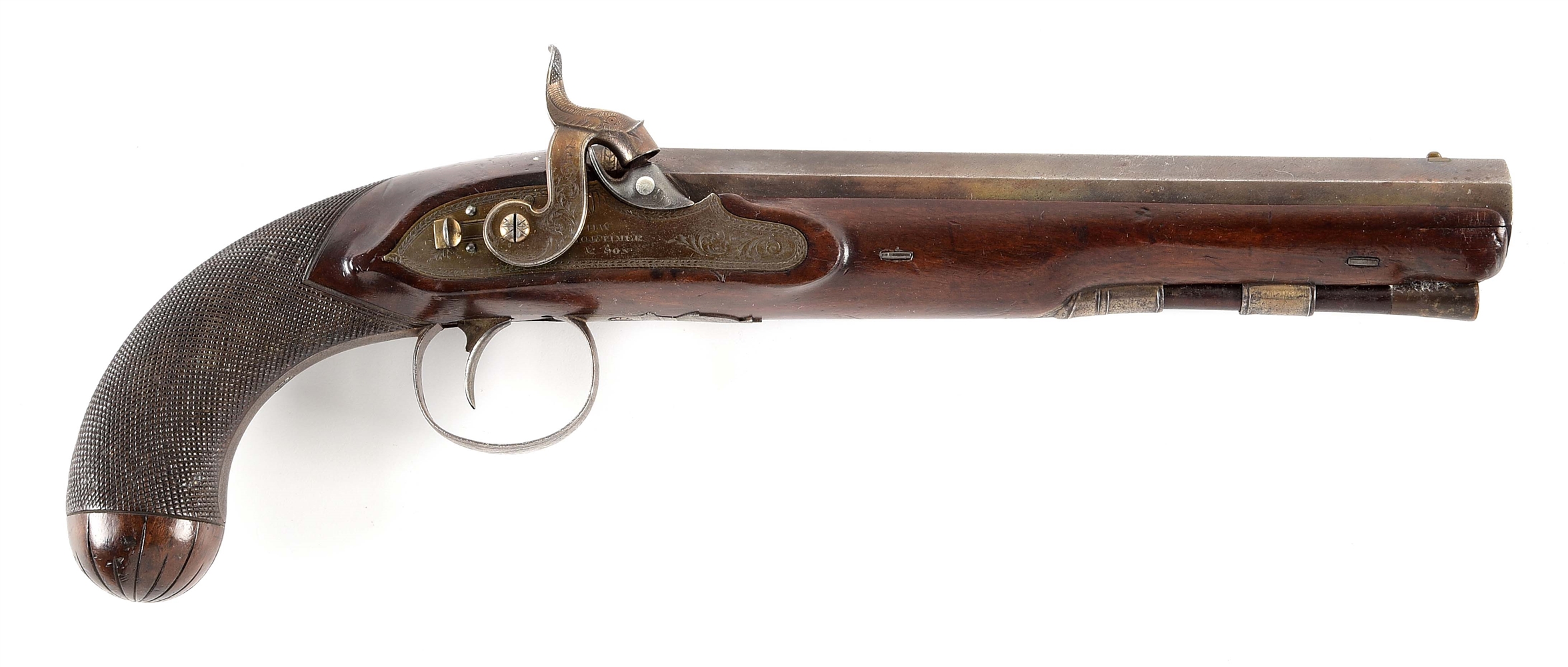 (A) H.W. MORTIMER & SONS PERCUSSION PISTOL