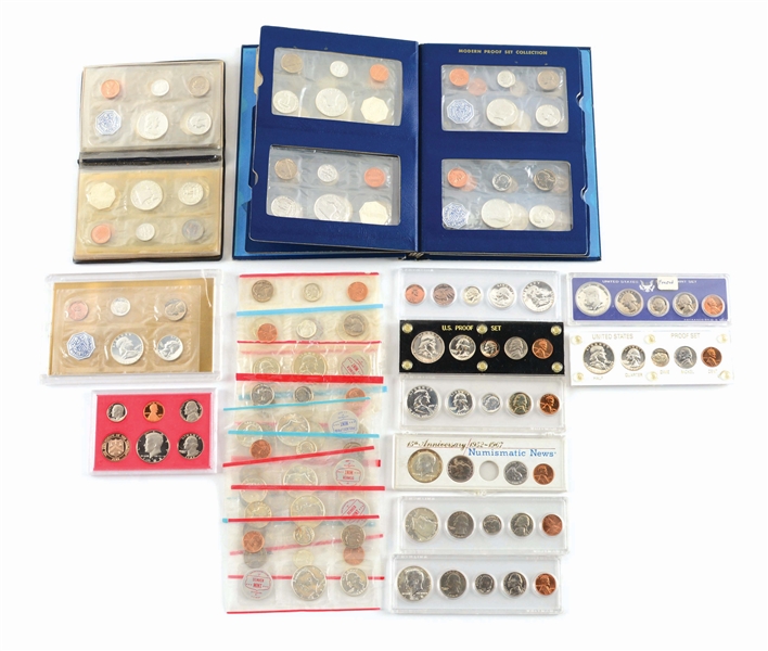 LOT OF: 36 MINT AND PROOF 5-COIN SETS.