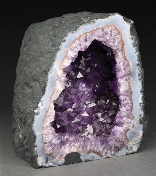 LARGE CATHEDRAL AMETHYST CRYSTAL GEODE.