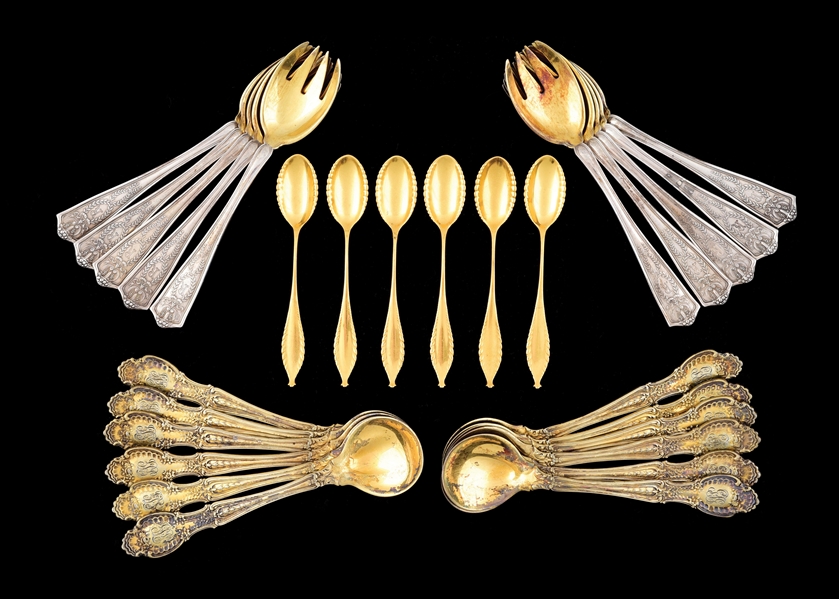 A GROUP OF TIFFANY STERLING FLATWARE. 