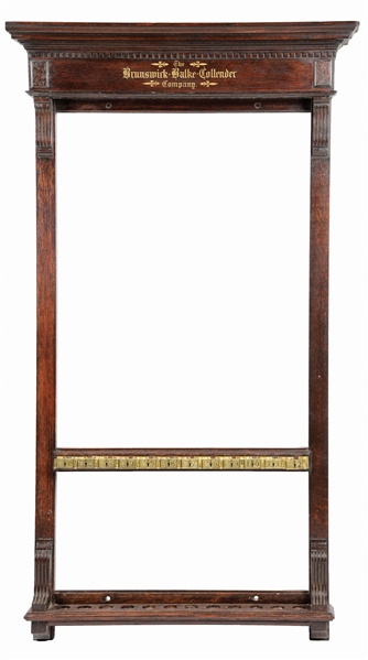 BRUNSWICK POOL CUE RACK.