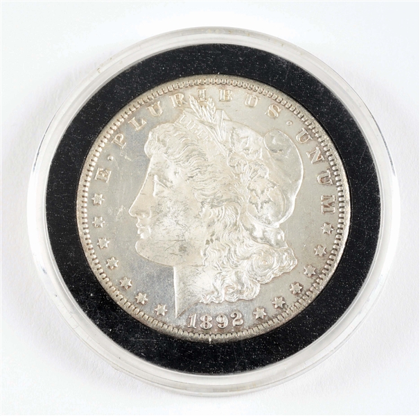 1892-CC MORGAN DOLLAR, MS62+.