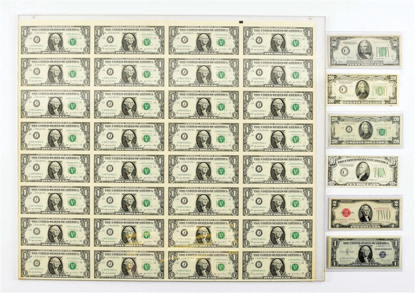 LOT OF U.S.A. PAPER CURRENCY.