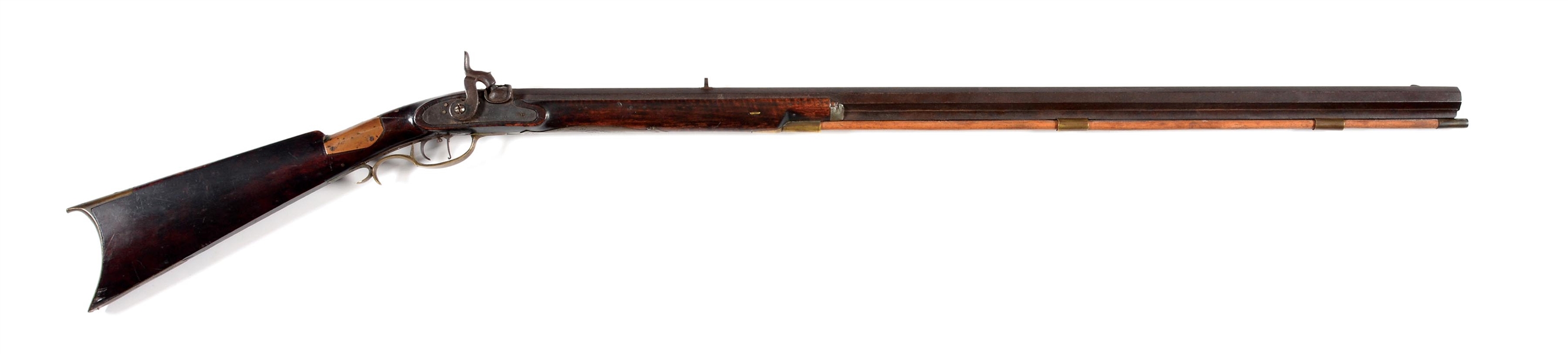 (A) PERCUSSION RIFLE WITH J.G PHILLIPS BARREL