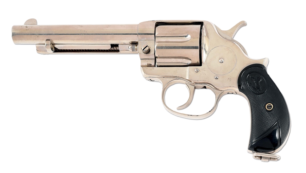 (A) RESTORED NICKEL PLATED COLT MODEL 1878 DOUBLE ACTION REVOLVER (1882).