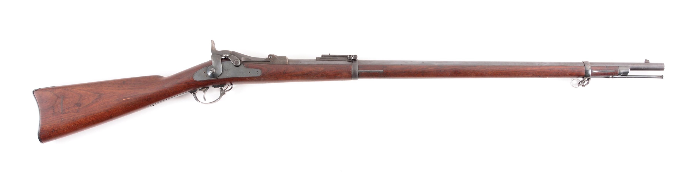 (A) US SPRINGFIELD MODEL 1884 TRAPDOOR SINGLE SHOT RIFLE.