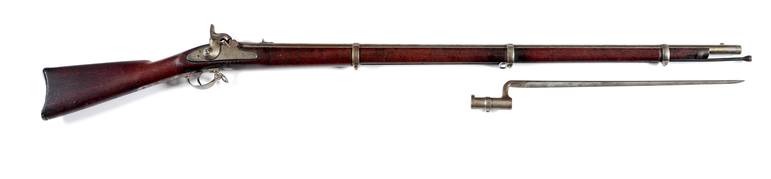(A) IDENTIFIED COLT MODEL 1861 SPECIAL PERCUSSION RIFLE MUSKET WITH BAYONET ATTRIBUTED TO 3RD PENNSYLVANIA ARTILLERY.
