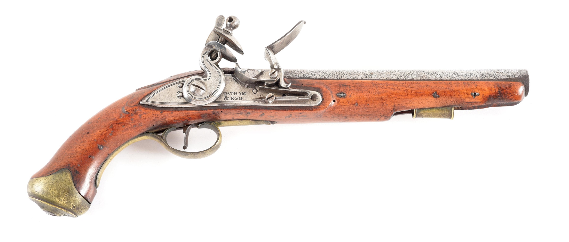 (A) TATHAM & EGG FLINTLOCK PISTOL WITH PRIVATE TOWER PROOFS.