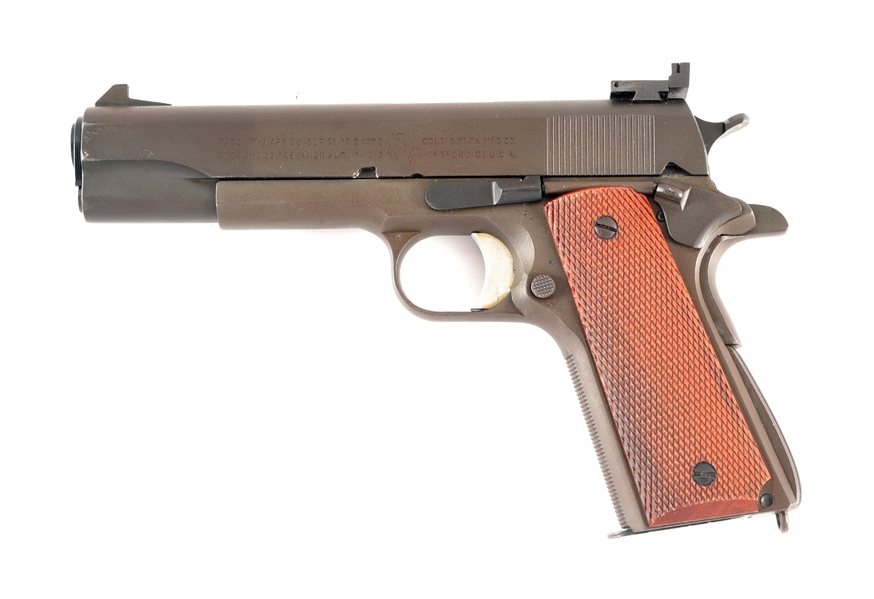 (C) REMINGTON RAND 1911A1 .45 ACP NATIONAL MATCH SEMI-AUTOMATIC PISTOL WITH SHOULDER HOLSTER.