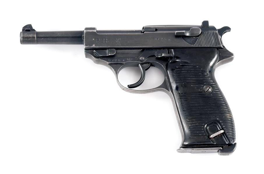 (C) EAST GERMAN POLICE MARKED MAUSER "BYF/44" CODE P.38 SEMI-AUTOMATIC PISTOL WITH HOLSTER.
