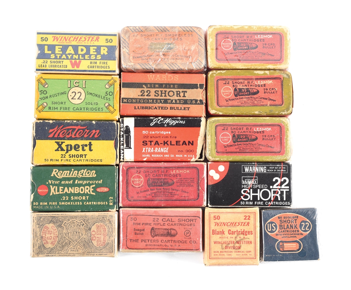 LOT OF 16: BOXES OF COLLECTIBLE AMMUNITION.