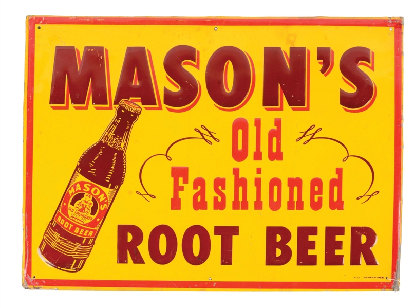  MASONS ROOT BEER SIGN.