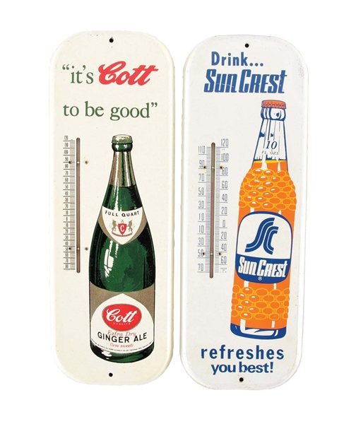 LOT OF 2: SUN CREST AND COTT THERMOMETERS.