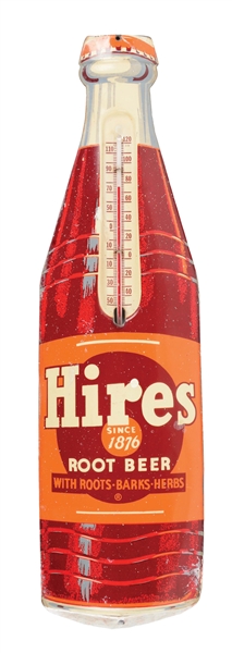 3D-STYLED HIRES ROOT BEER BOTTLE THERMOMETER.