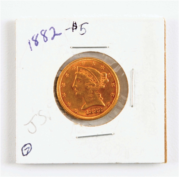 1882 $5 GOLD COIN.