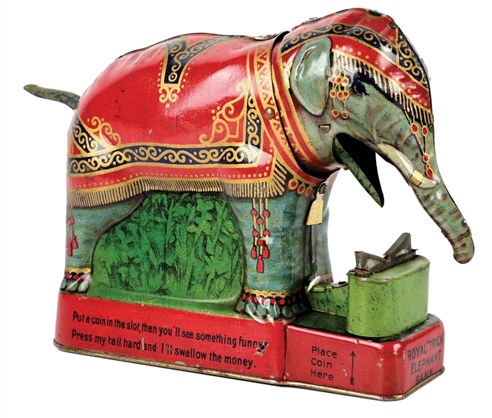 TIN ROYAL TRICK ELEPHANT WITH VERSE.