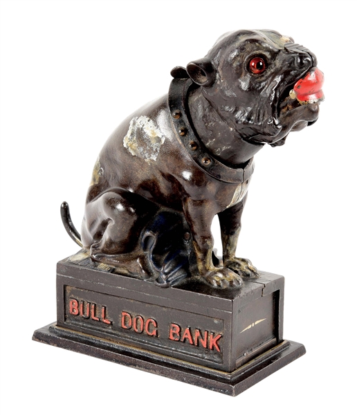 DOG BANK ON RECTANGULAR BASE.