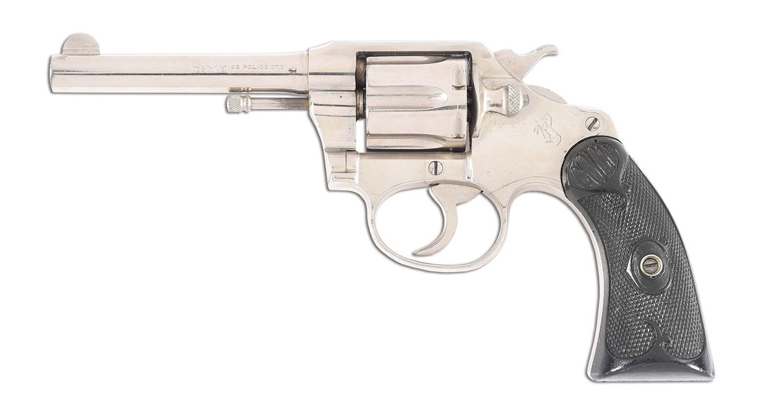 (C) DETROIT POLICE DEPARTMENT MARKED NICKEL PLATED COLT POLICE POSITIVE DOUBLE ACTION REVOLVER (1917).