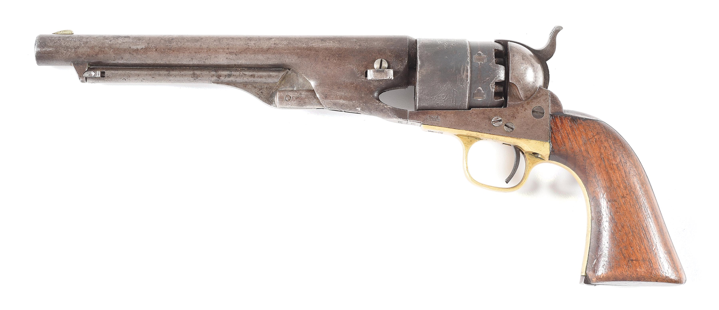(A) COLT 1860 ARMY PERCUSSION REVOLVER WITH HOLSTER.