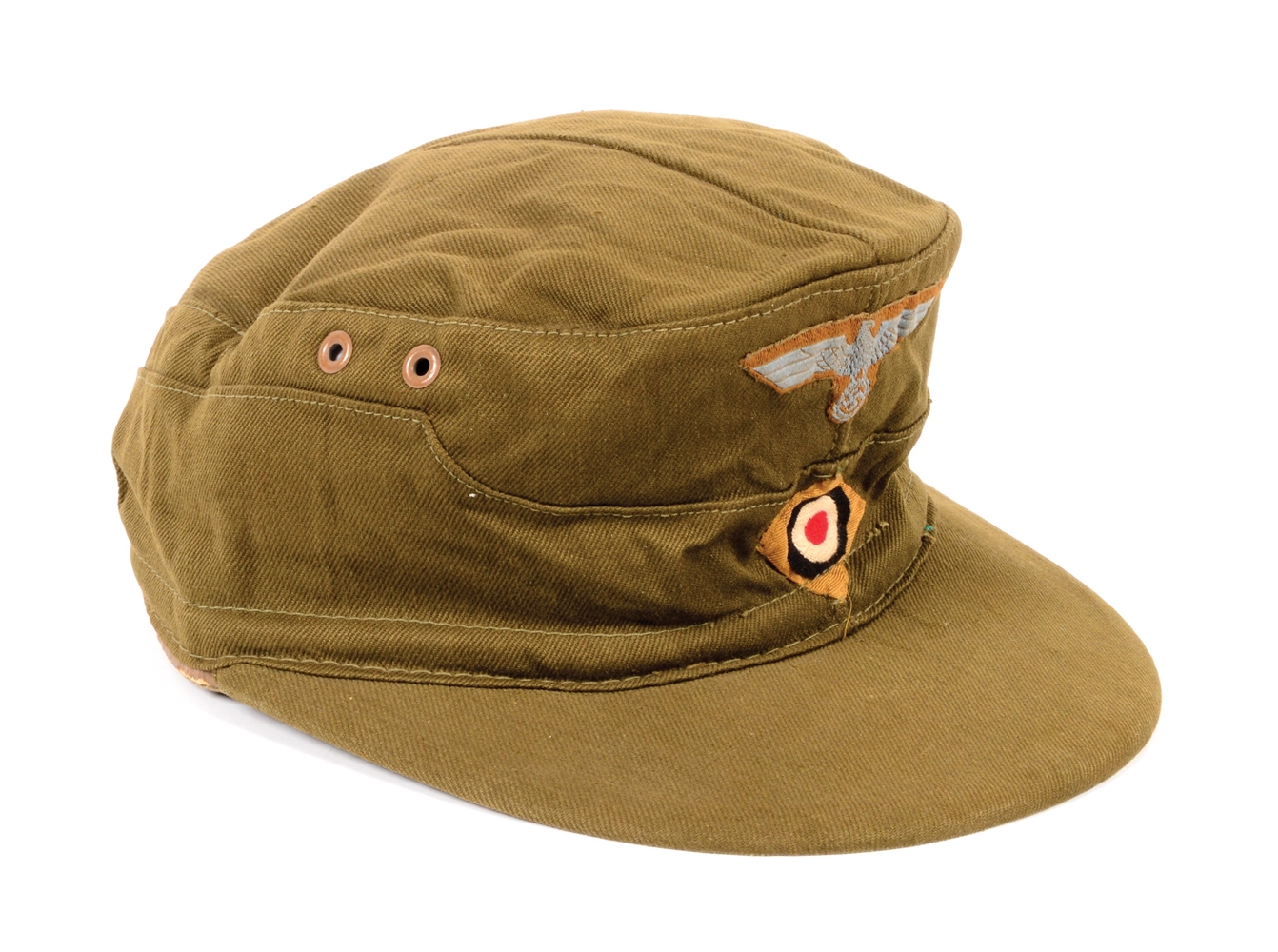 GERMAN WWII HEER M41 OLIVE TROPICAL CAP.