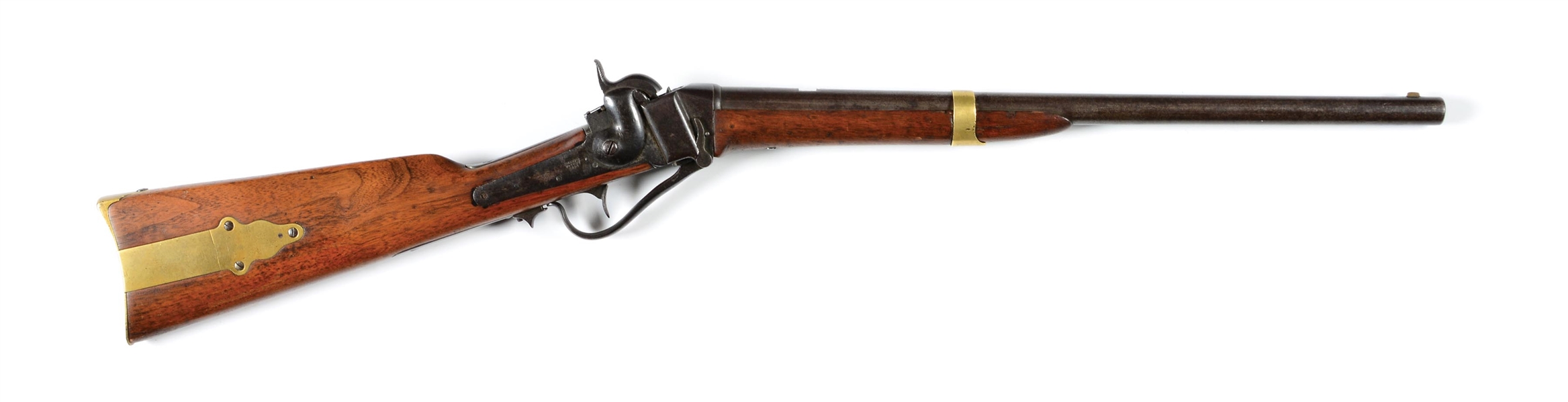 (A) SHARPS MODEL 1852 SINGLE SHOT CARBINE.