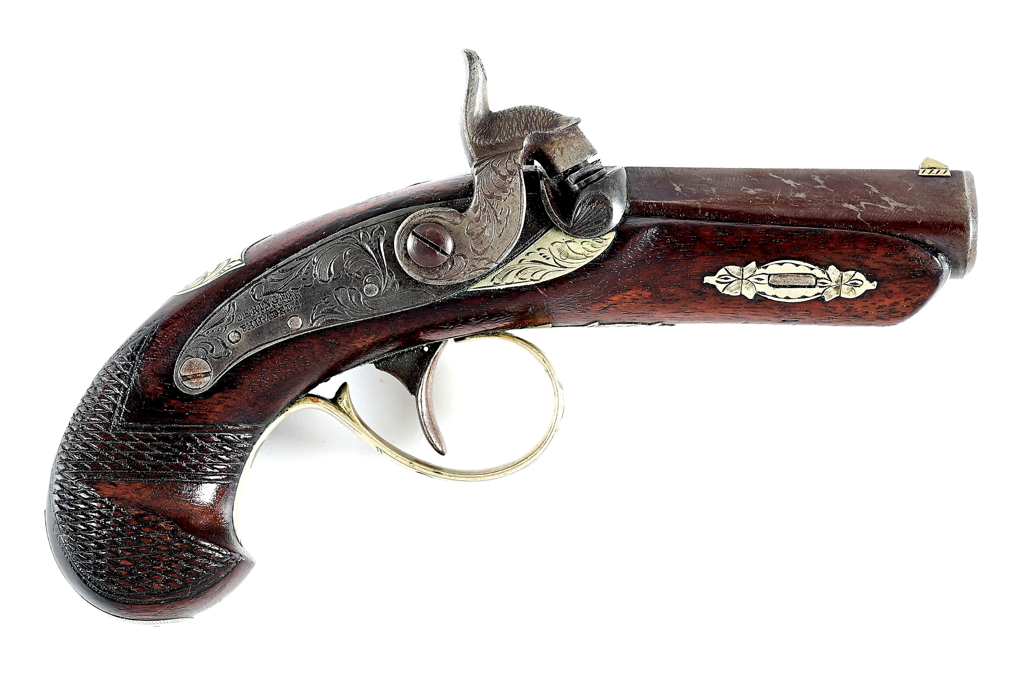 Lot Detail - (A) WONDERFUL HENRY DERINGER LINCOLN SIZE POCKET PISTOL.