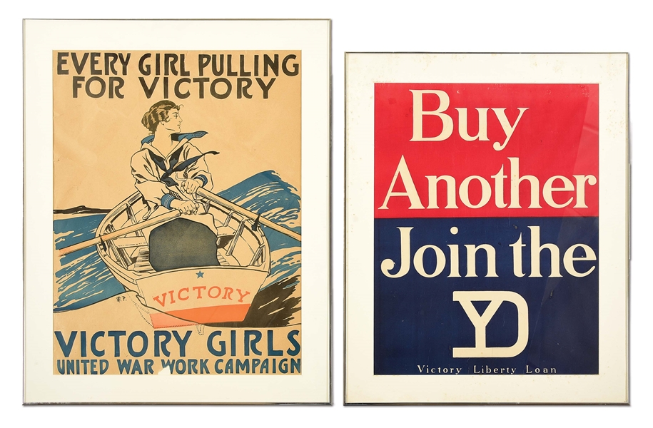 LOT OF 2: US WWI LIBERTY LOAN POSTERS.