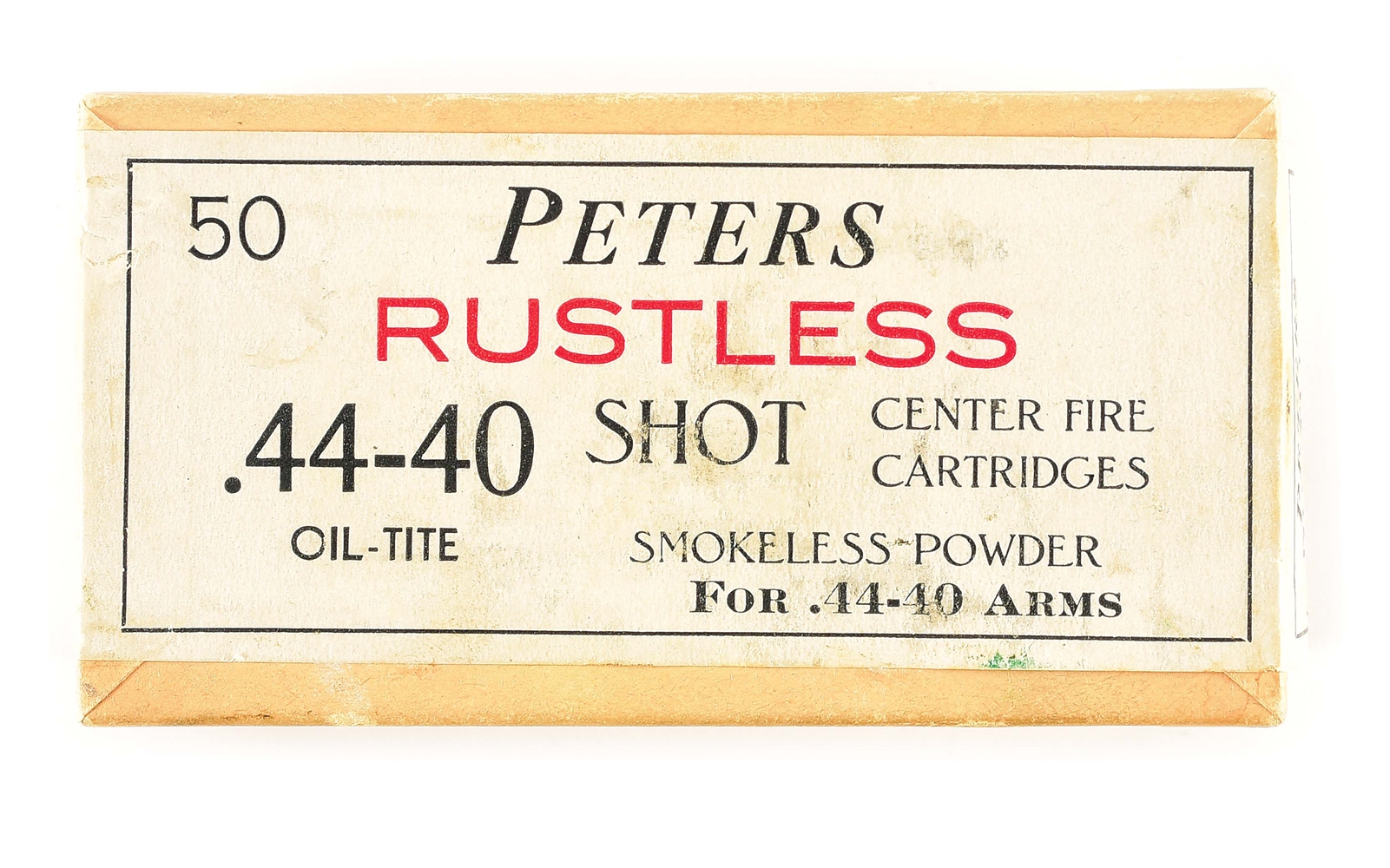 PETERS .44-40 SHOT RUSTLESS CARTRIDGE BOX.