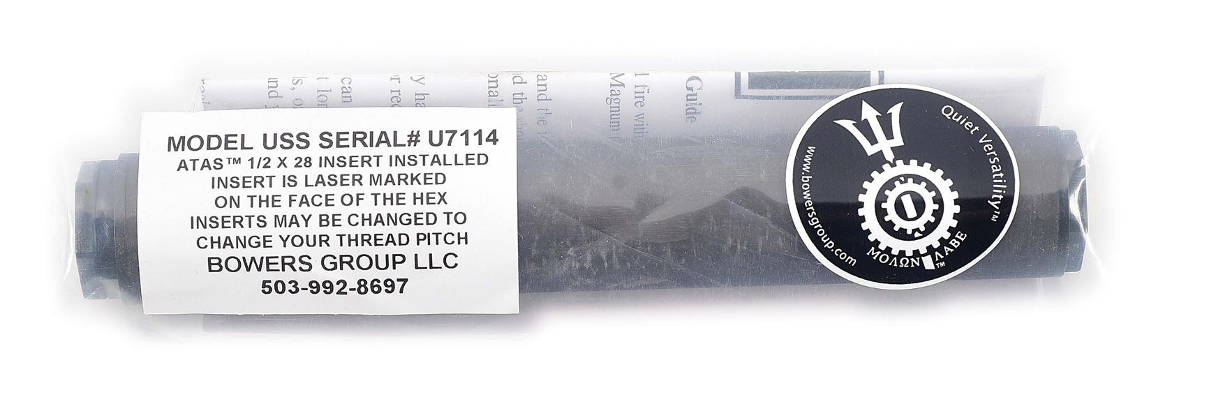 (N) SEALED BOWERS GROUP LLC USS .22 LR THREAD-ON SILENCER (SILENCER).