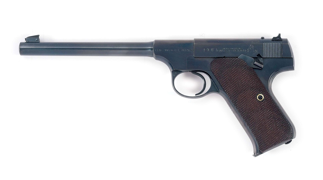 (C) VERY FINE PRE-WAR COLT WOODSMAN .22 LR SEMI-AUTOMATIC PISTOL (1931).