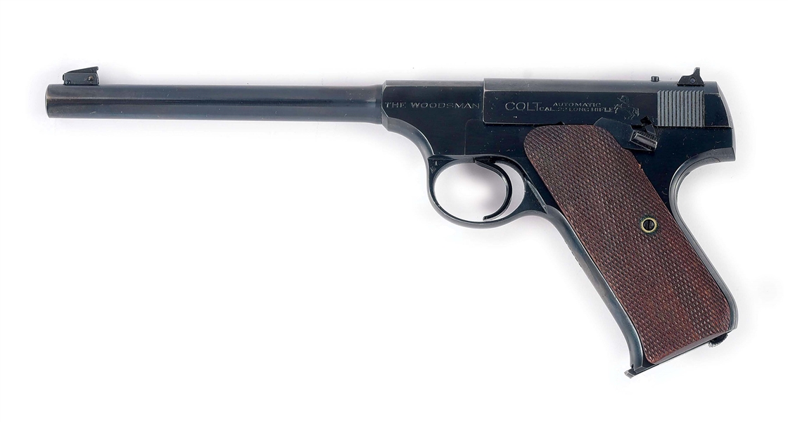 (C) PRE-WAR COLT WOODSMAN .22 LR SEMI-AUTOMATIC PISTOL WITH ORIGINAL HANGTAG (1931).