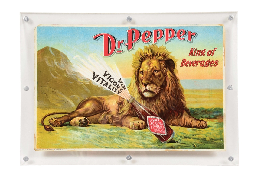 DR. PEPPER KING OF BEVERAGES PAPER AD.