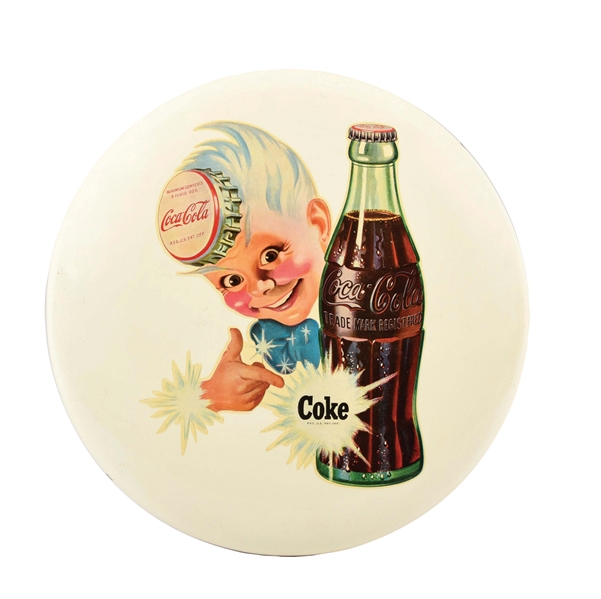 16" COCA COLA BUTTON WITH SPRITE BOY.