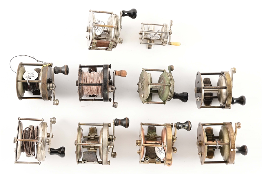 LOT OF 10: 4 BROTHERS BRAND FISHING REELS. 