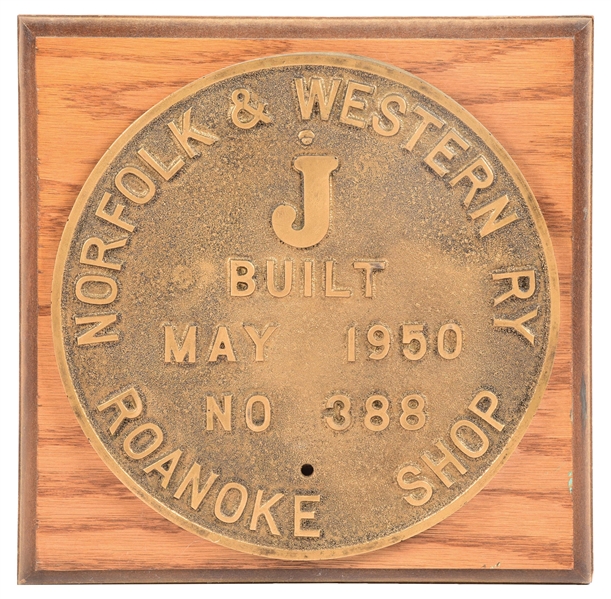 STEAM LOCOMOTIVE BUILDERS PLATE REPRODUCTION.