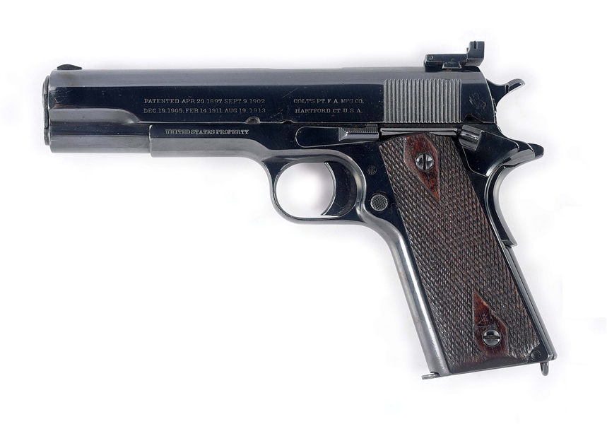 (C) COLT MODEL 1911 ARMY SEMI-AUTOMATIC PISTOL (1914).