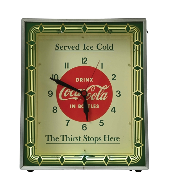 COCA-COLA NEON CLOCK.