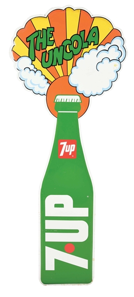  7UP "THE UNCOLA" BOTTLE SIGN.