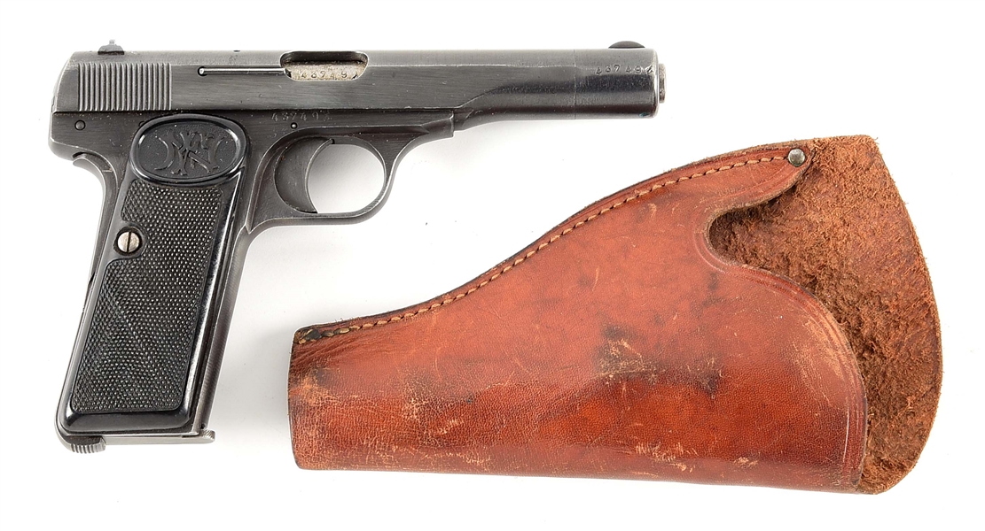 (C) GERMAN OCCUPATION BROWNING MODEL 1922 SEMI-AUTOMATIC PISTOL WITH HOLSTER.