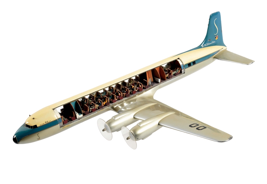 SABENA BELGIAN WORLD AIRLINES DOUGLAS DC-7C CUTAWAY MODEL.
