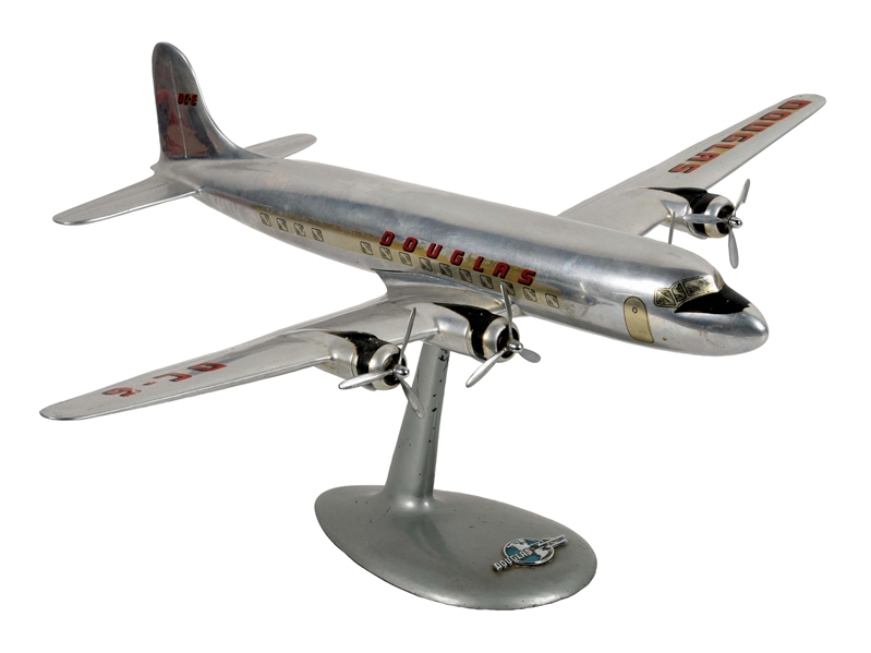 DOUGLAS DC-6 ALUMINUM DISPLAY MODEL.