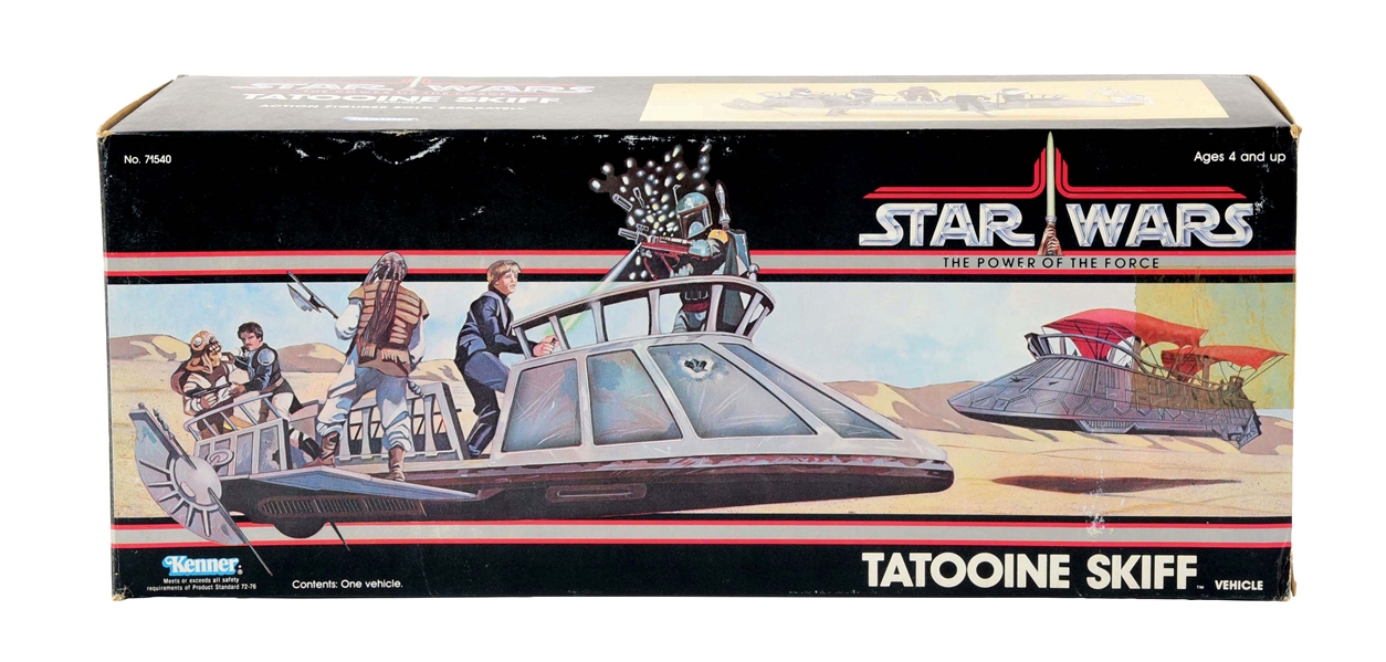 RARE STAR WARS POWER OF THE FORCE TATOOINE SKIFF VECHILE.