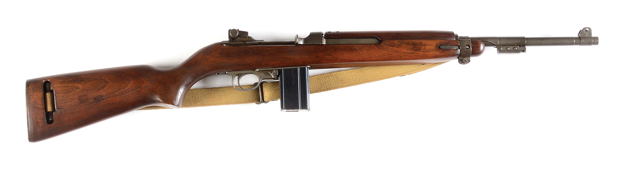 (C) WINCHESTER M1 CARBINE SEMI-AUTOMATIC RIFLE.