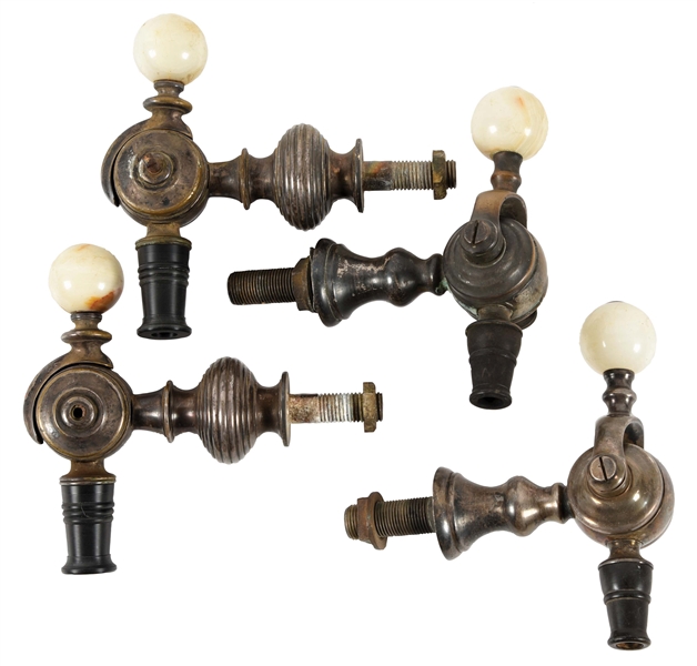 LOT OF 4: SYRUP DISPENSER NOZZLES.