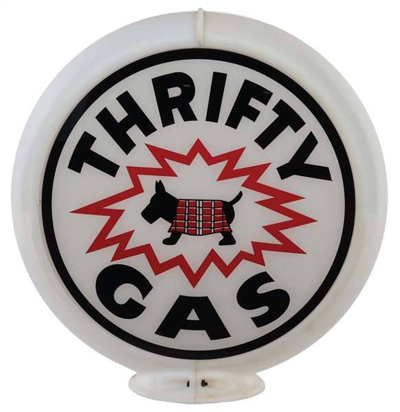 THRIFTY GAS COMPLETE 13.5" GLOBE ON ORIGINAL CAPCO BODY. 
