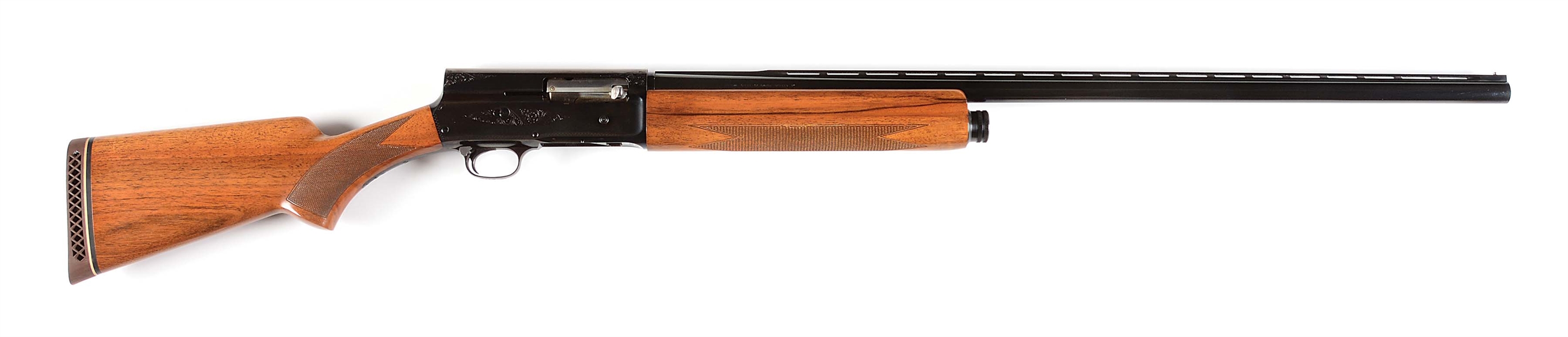 (C) BELGIAN BROWNING AUTO-5 MAGNUM SEMI-AUTOMATIC SHOTGUN.