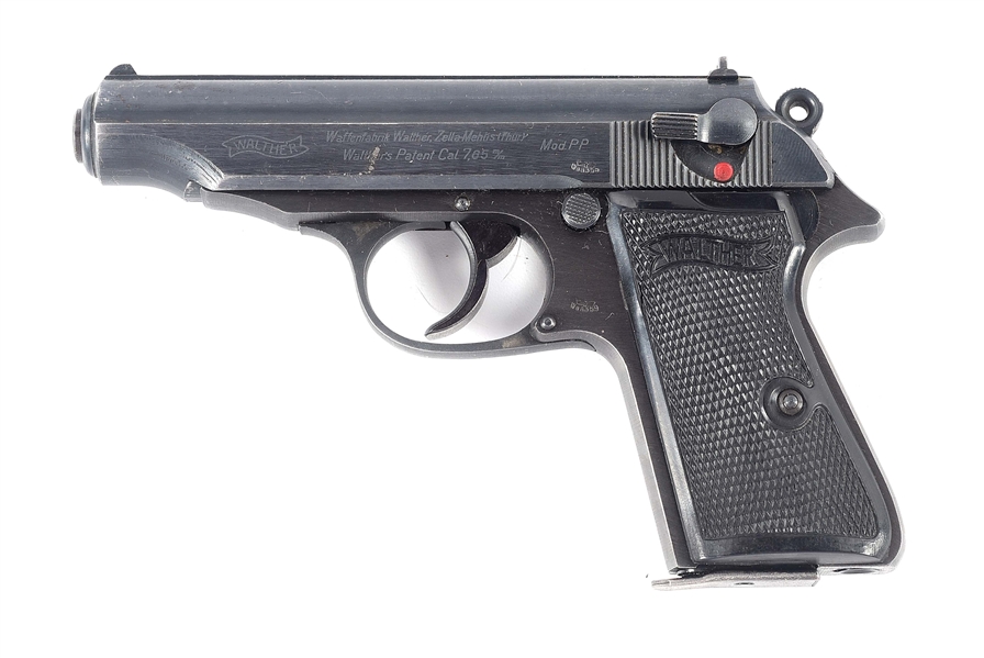 (C) GERMAN WWII WALTHER MODEL PP SEMI-AUTOMATIC PISTOL.