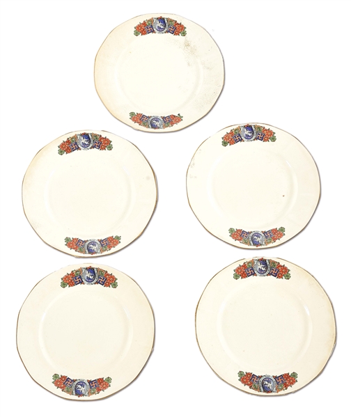 LOT OF 5: MATCHING THIRD REICH PLATES.