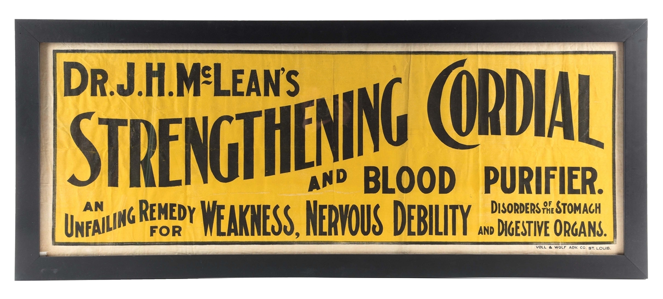 DR. J.H. MCLEANS ADVERTISING BANNER.