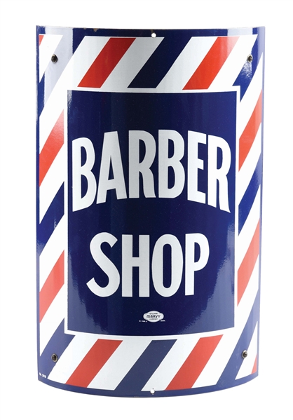 EARLY BARBERSHOP CORNER SIGN.